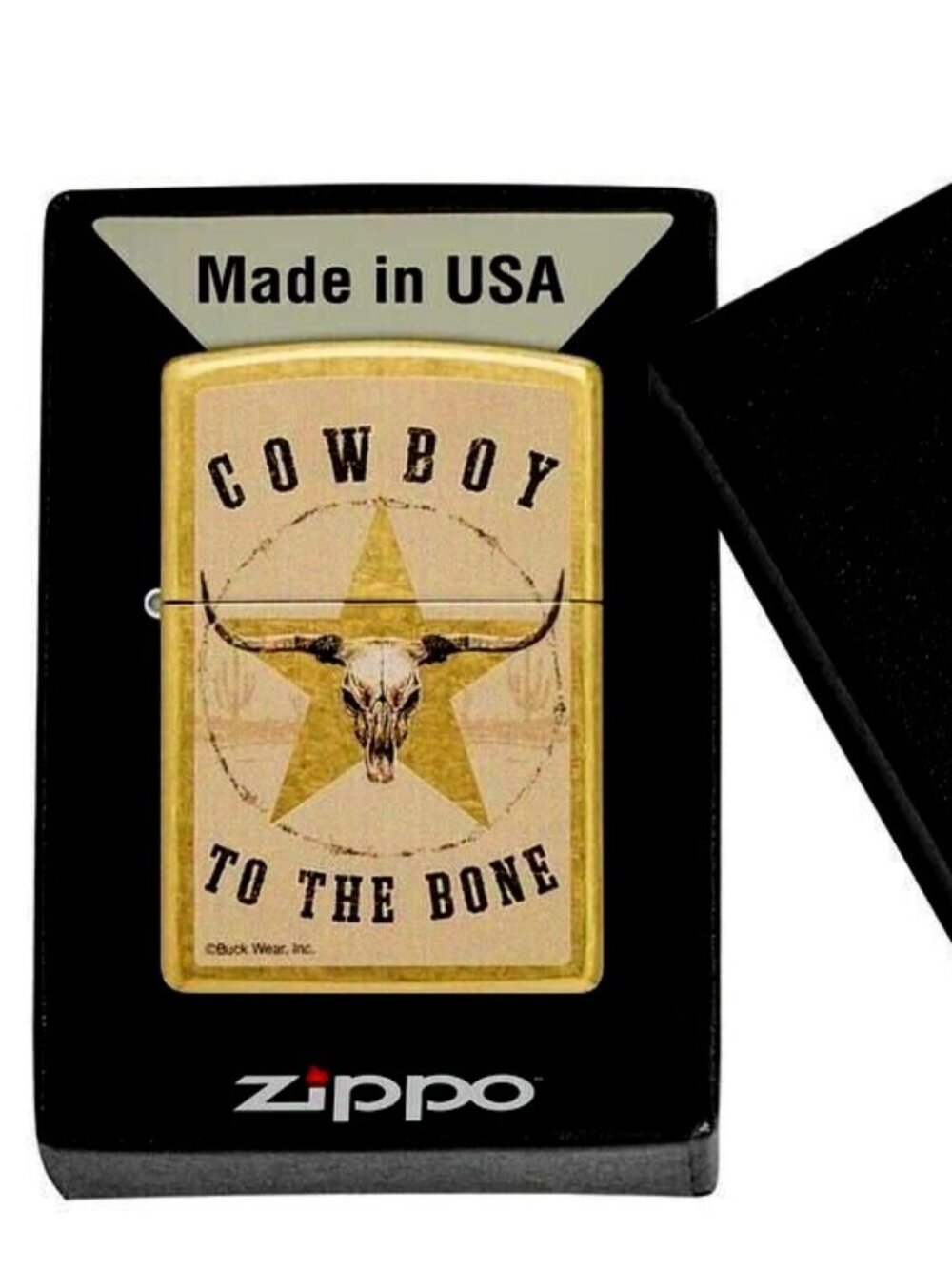 Cowboy Bad To The Bone Zippo Lighter